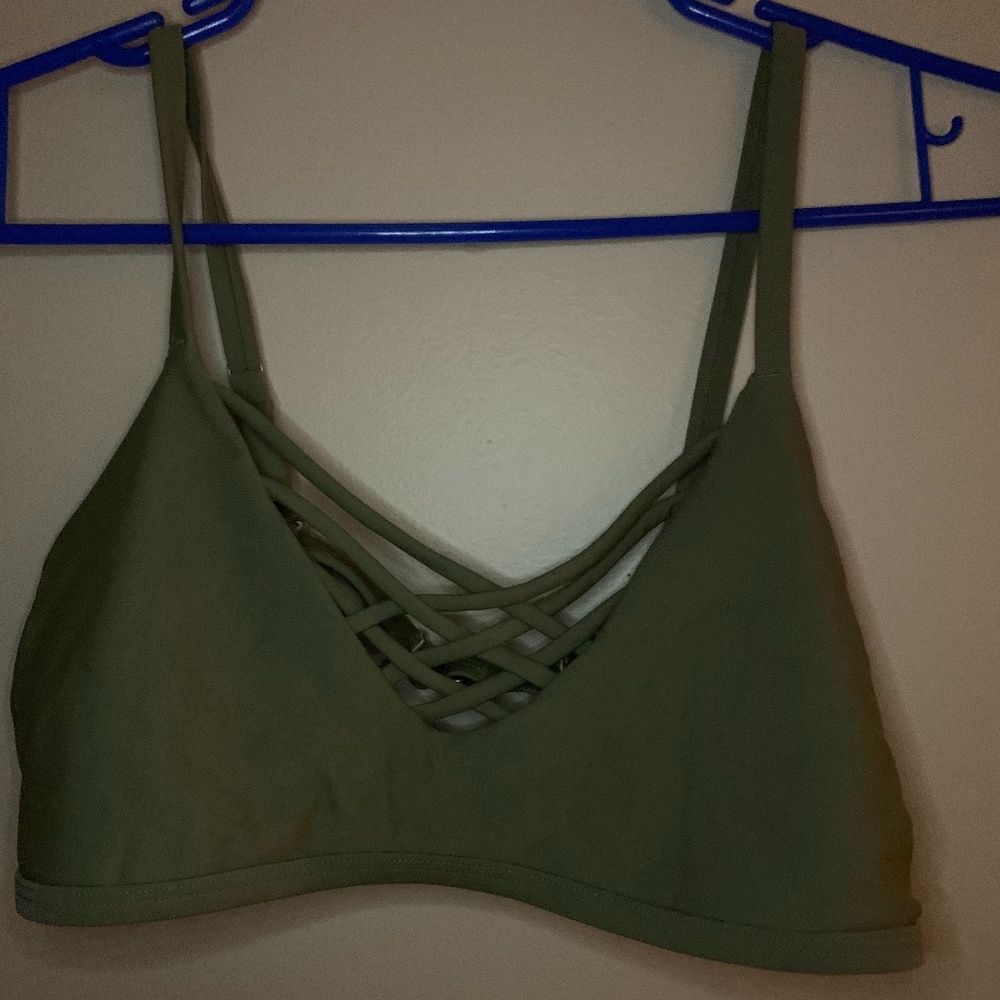 Olive Green Bikini Top